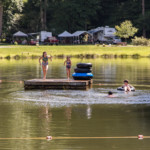 Timberlake Family Campground Whittier NC lake swimming tubes